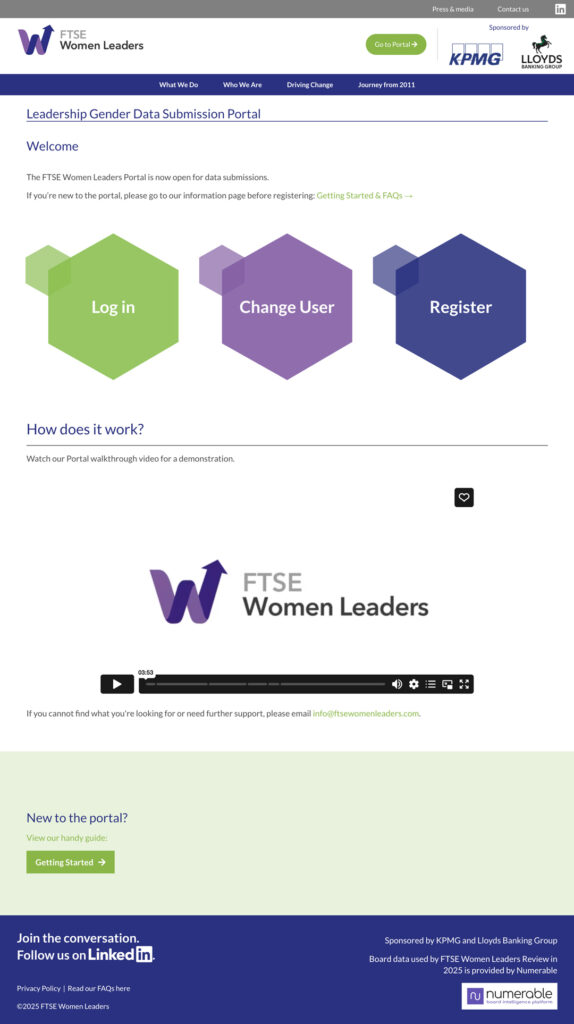 FTSE 350 welcome screen